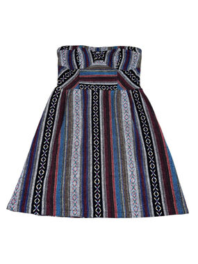 Callie Mac Strapless Dress Multi-color Boho Grunge Festival